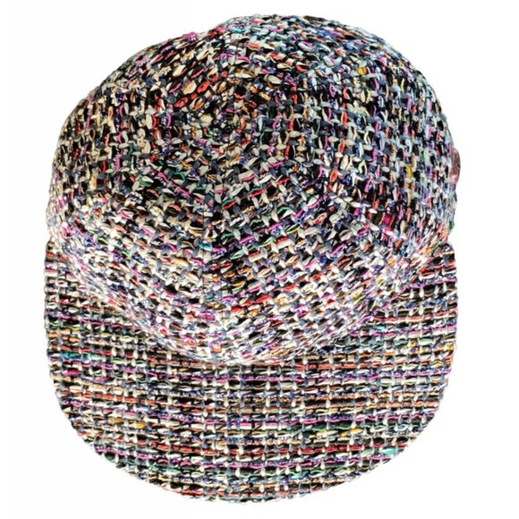 New Chanel Women's Multicolor Tweed Cap - Picture 3 of 6
